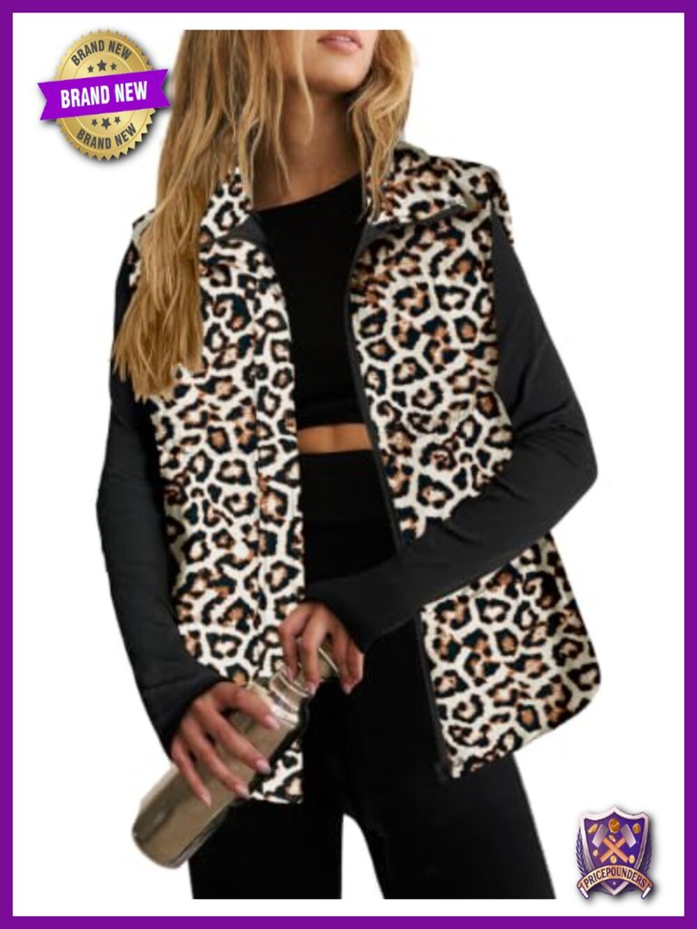 Women's Puffer Vest Stand Collar Lightweight Zip Up Padded Winter Warm